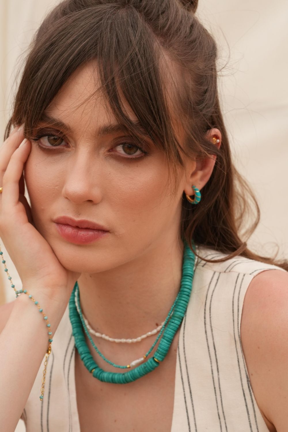 Linya Jewellery-Bono Turkuaz Büyük Kolye-Kolye-3-roqelvaxirum.shop