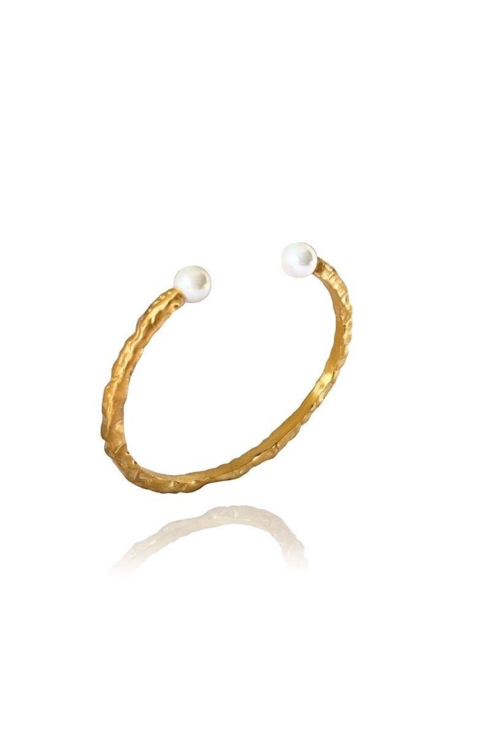 Linya Jewellery-Brey Amorf Mat İncili Kelepçe-Bileklik-1-roqelvaxirum.shop