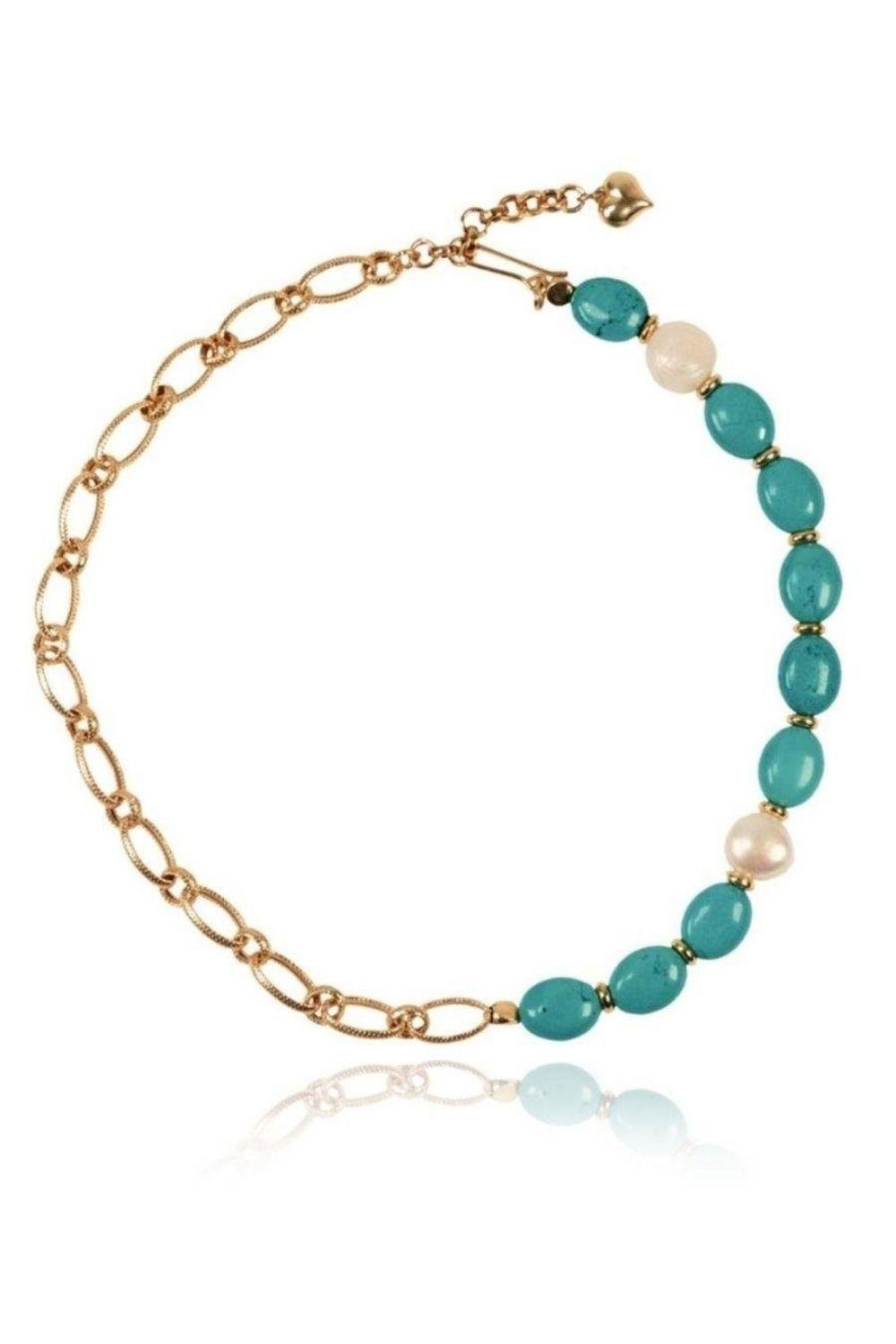 Linya Jewellery-Comiso Turkuaz Zincir Kolye-Kolye-1-roqelvaxirum.shop