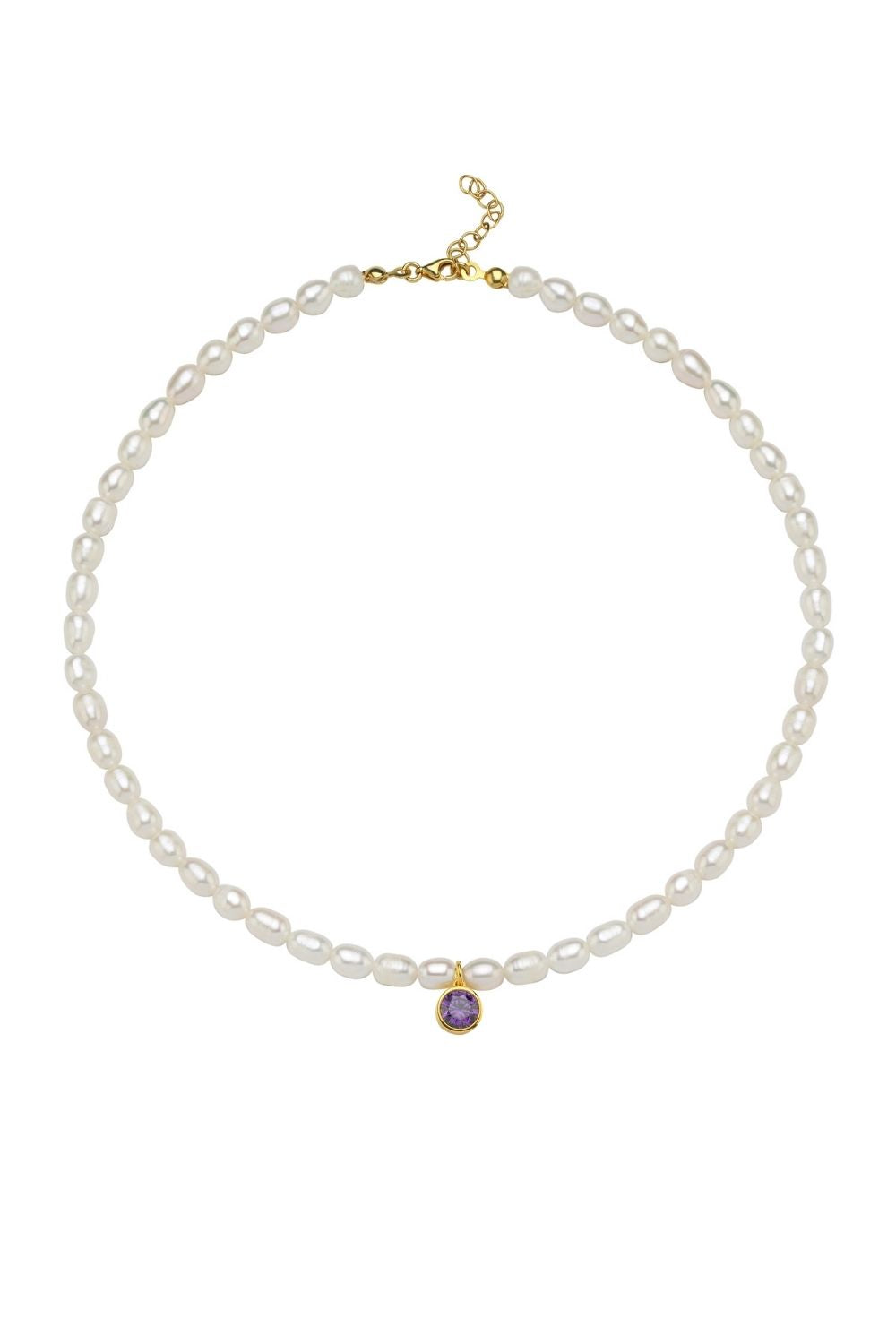 Linya Jewellery-Cosmic Büyük İncili Burç Kolye Mor-Kolye-1-roqelvaxirum.shop