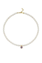 Linya Jewellery-Cosmic Büyük İncili Burç Kolye Mor-Kolye-1-roqelvaxirum.shop
