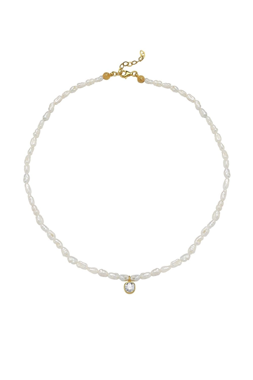 Linya Jewellery-Cosmic Küçük İncili Burç Kolye Beyaz-Kolye-1-roqelvaxirum.shop
