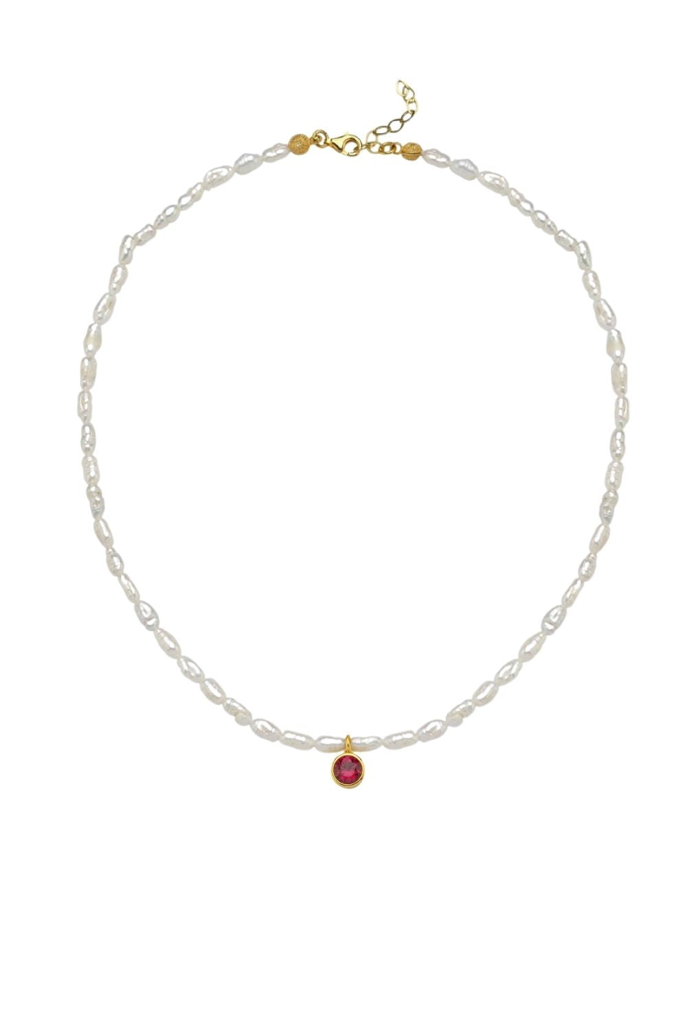 Linya Jewellery-Cosmic Küçük İncili Burç Kolye Turuncu-Kolye-1-roqelvaxirum.shop