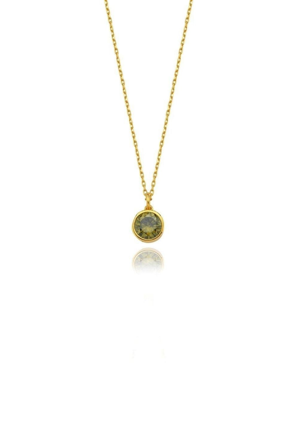 Linya Jewellery-Cosmic Zincirli Burç Kolye Açık Yeşil-Kolye-1-roqelvaxirum.shop