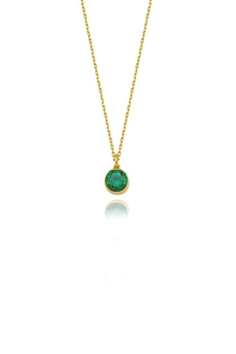 Linya Jewellery-Cosmic Zincirli Burç Kolye Yeşil-Kolye-1-roqelvaxirum.shop