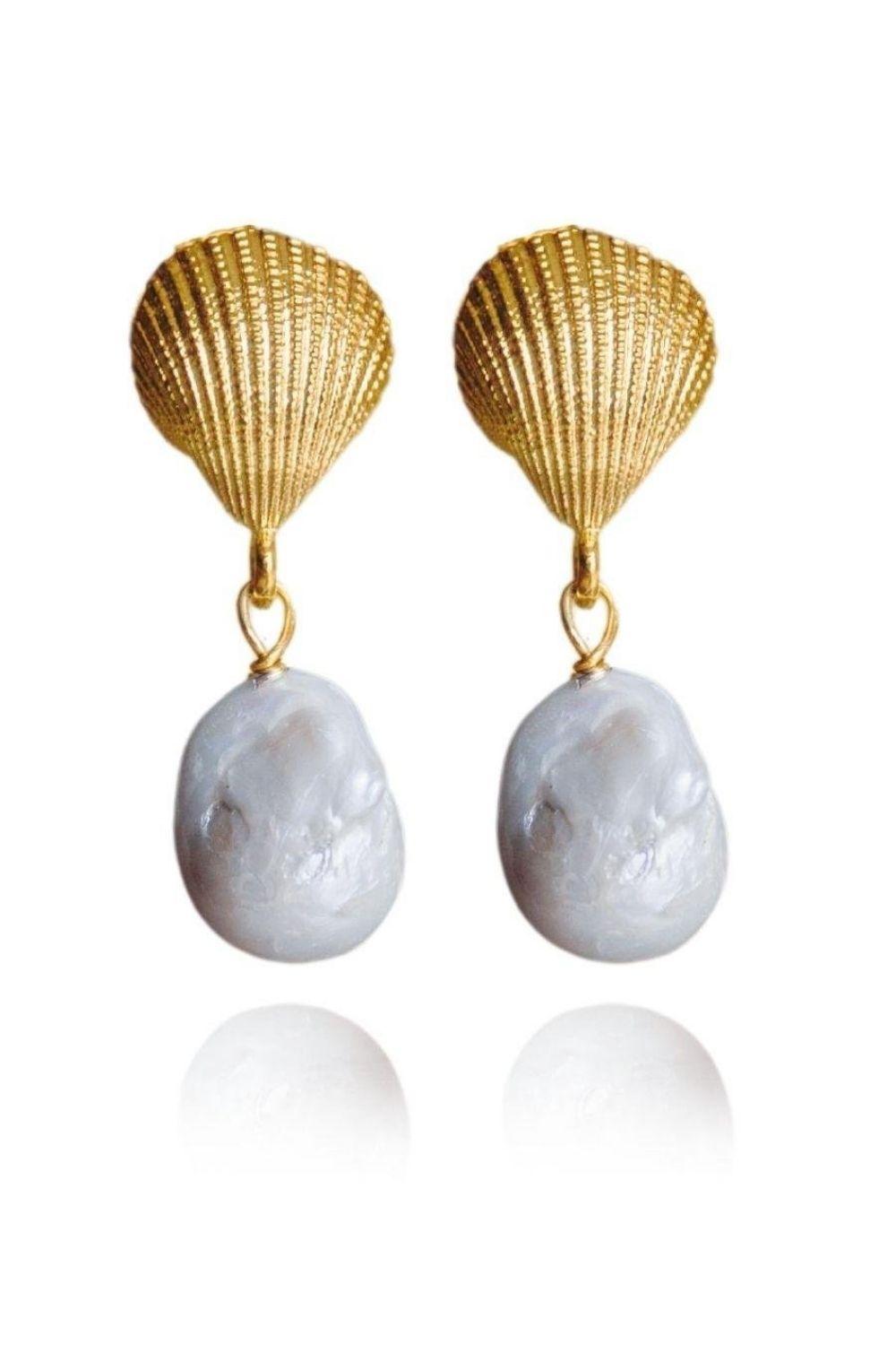 Linya Jewellery-Deniz Kabuğu Barok İnci Küpe-Küpe-1-roqelvaxirum.shop