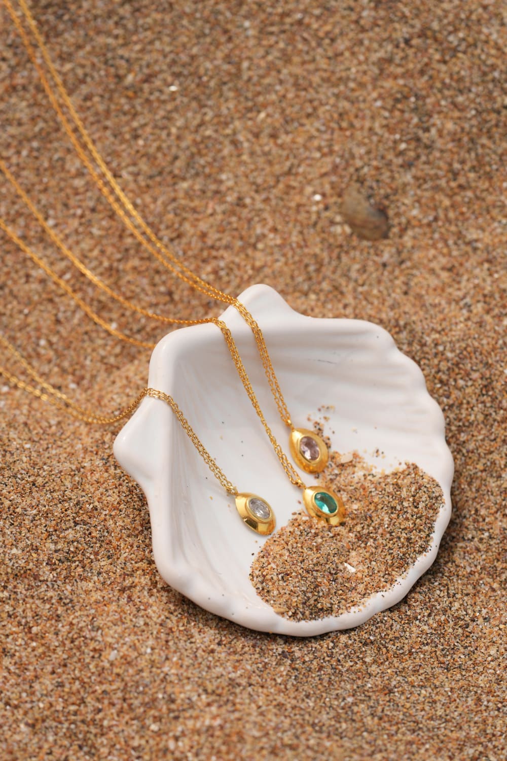 Linya Jewellery-Ella Beyaz Taşlı Oval Kolye-Kolye-2-roqelvaxirum.shop