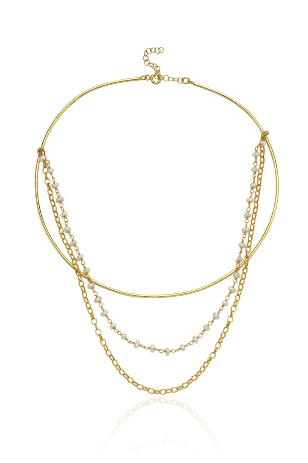 Linya Jewellery-İnci Zincir Choker-Kolye-1-roqelvaxirum.shop