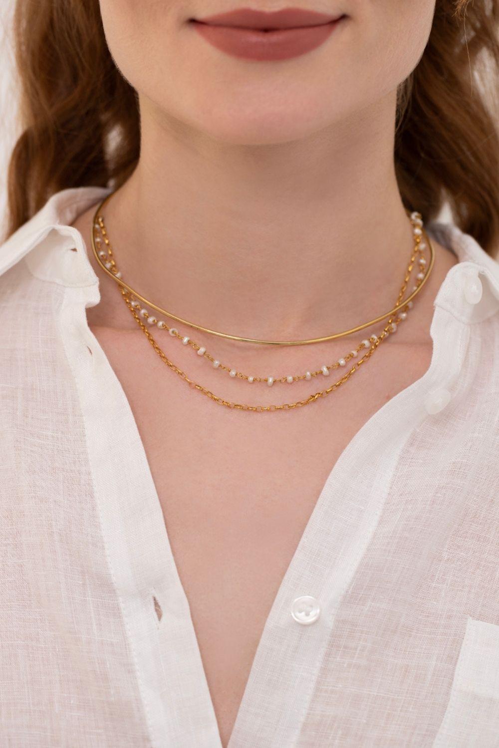 Linya Jewellery-İnci Zincir Choker-Kolye-2-roqelvaxirum.shop
