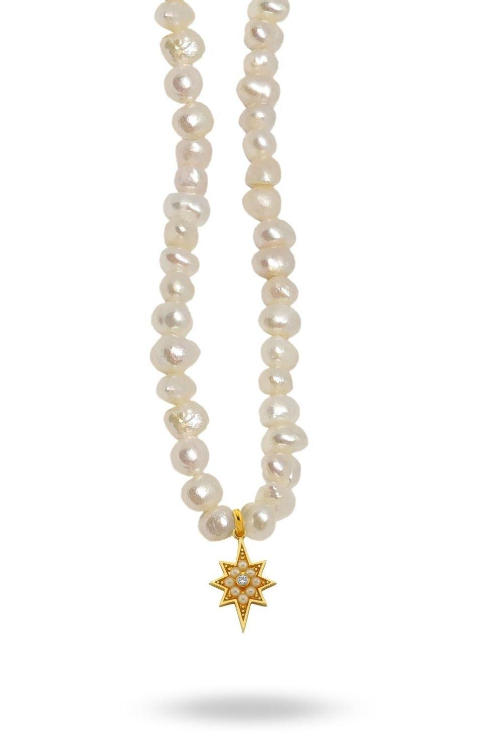 Linya Jewellery-Kutup Yıldızı İnci Kolye-Kolye-1-roqelvaxirum.shop