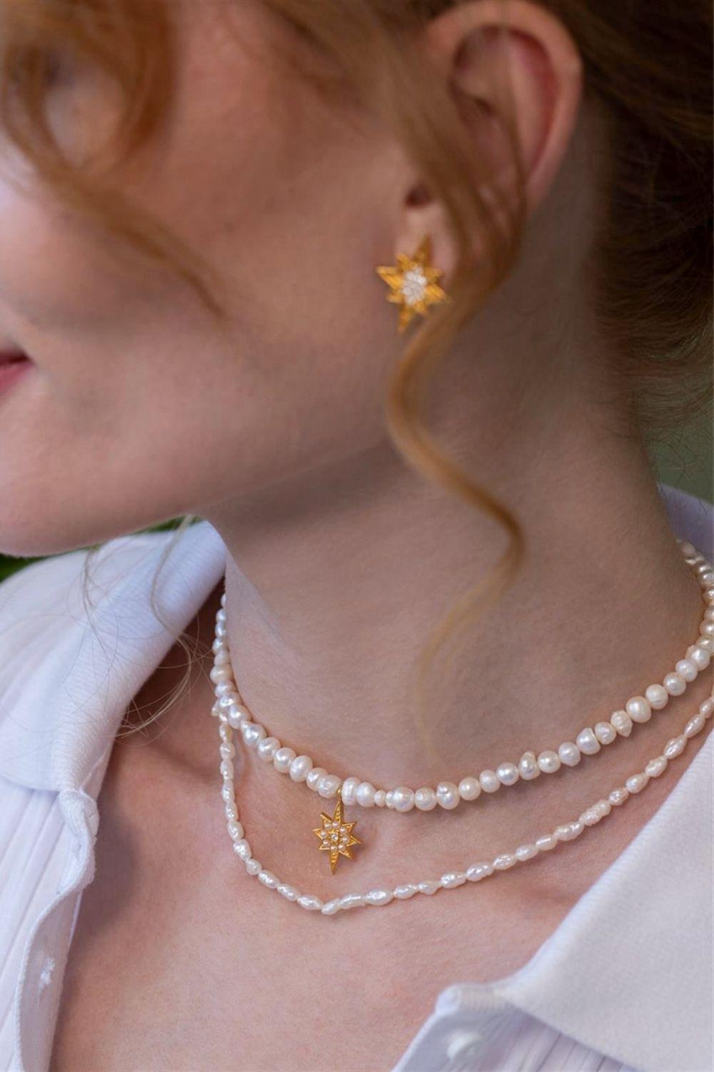 Linya Jewellery-Kutup Yıldızı İnci Kolye-Kolye-2-roqelvaxirum.shop