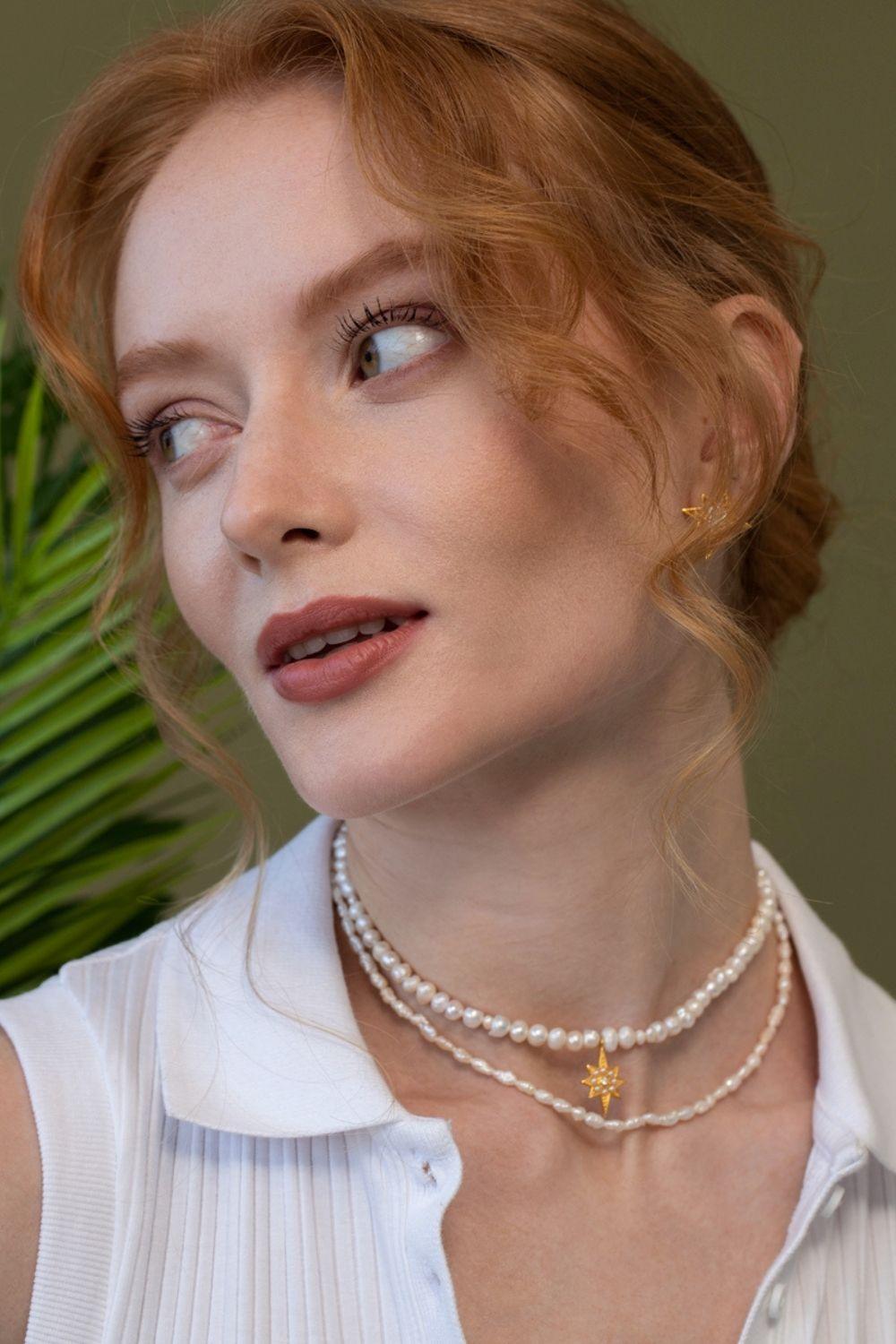 Linya Jewellery-Kutup Yıldızı İnci Kolye-Kolye-3-roqelvaxirum.shop