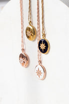 Linya Jewellery-Lacivert Mineli Kutup Yıldızı Madalyon Kolye-Kolye-4-roqelvaxirum.shop