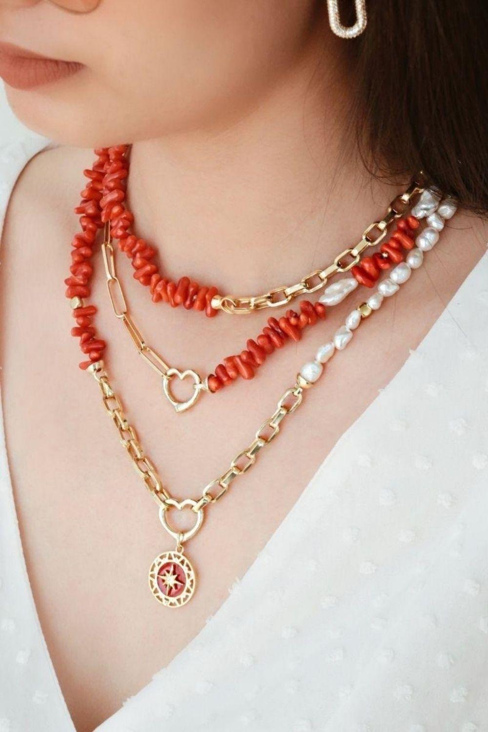 Linya Jewellery-Love Zincir Mercan İnci Kolye-Kolye-2-roqelvaxirum.shop
