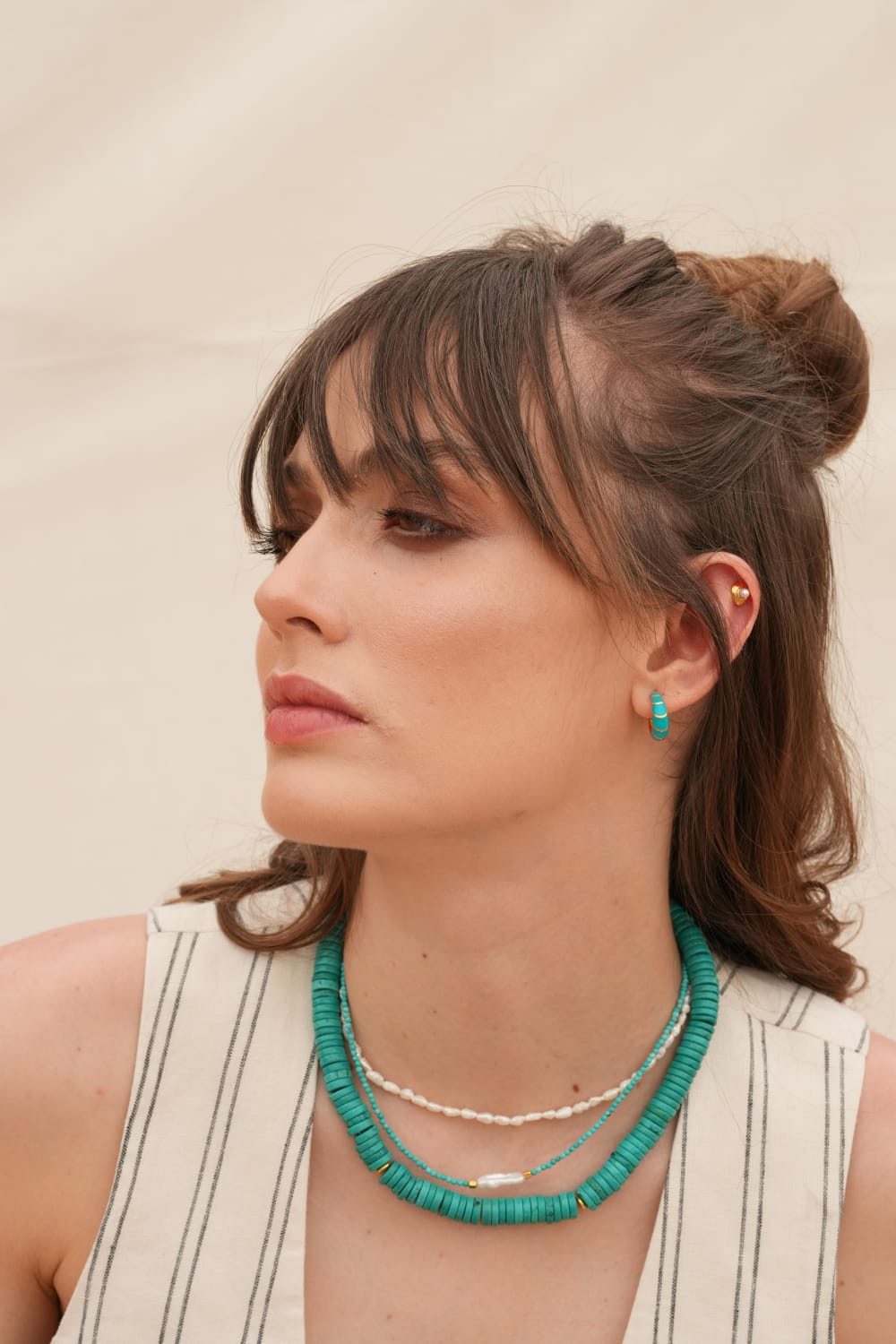 Linya Jewellery-Meg Turkuaz Küçük İncili Kolye-Kolye-3-roqelvaxirum.shop