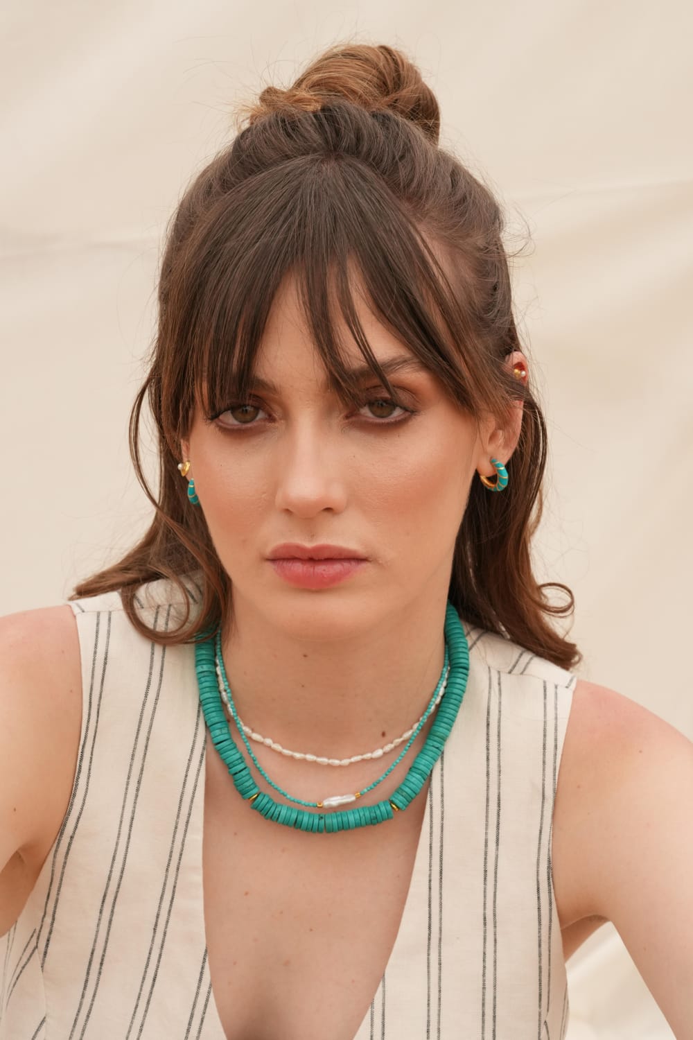 Linya Jewellery-Meg Turkuaz Küçük İncili Kolye-Kolye-4-roqelvaxirum.shop
