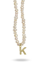 Linya Jewellery-Mono K Harfli İnci Kolye-Kolye-1-roqelvaxirum.shop