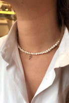 Linya Jewellery-Mono P Harfli İnci Kolye-Kolye-2-roqelvaxirum.shop