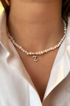 Linya Jewellery-Mono Z Harfli İnci Kolye-Kolye-2-roqelvaxirum.shop
