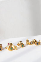 Linya Jewellery-Oktagon Mavi Taşlı Yüzük-Yüzük-2-roqelvaxirum.shop