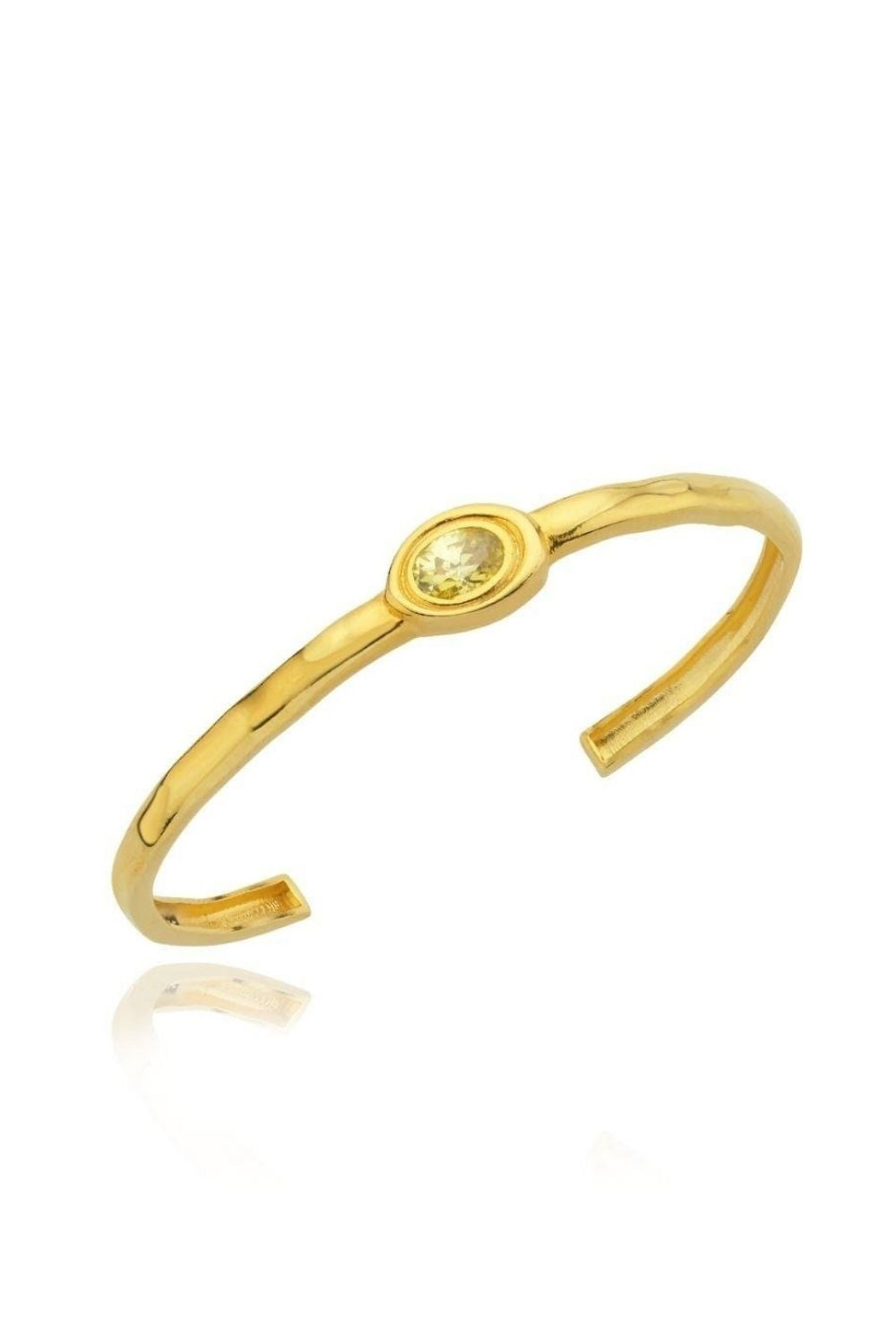Linya Jewellery-Olivia Sarı Taşlı Kelepçe-Bileklik-1-roqelvaxirum.shop