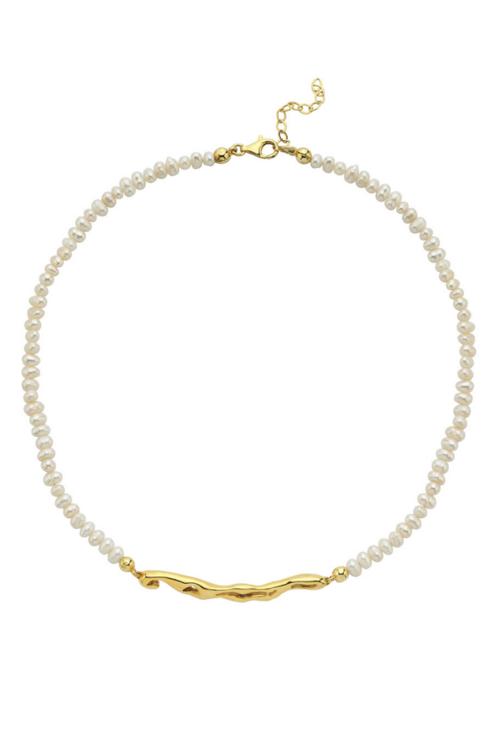Linya Jewellery-Pontus Damla Yatay İnci Kolye Gold-Kolye-1-roqelvaxirum.shop