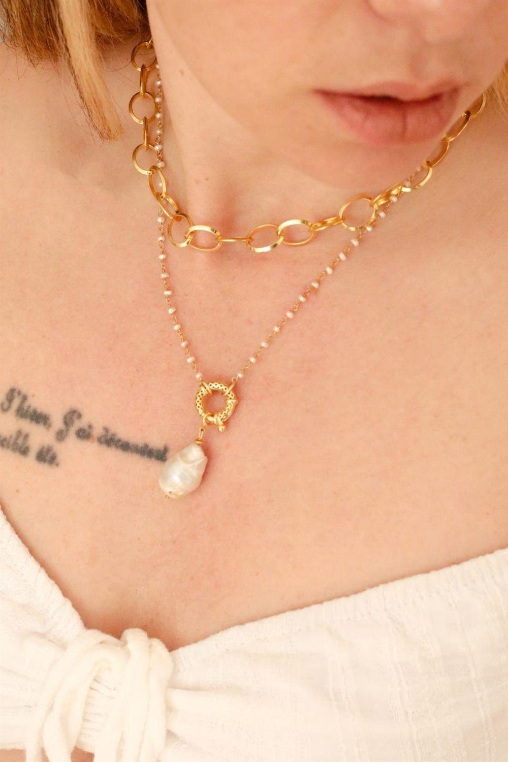 Linya Jewellery-Pretty İnci Zincir Kolye-Kolye-2-roqelvaxirum.shop