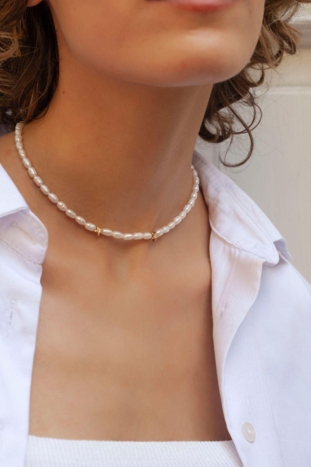 Linya Jewellery-Rometta Yıldızlı İnci Kolye-Kolye-1-roqelvaxirum.shop