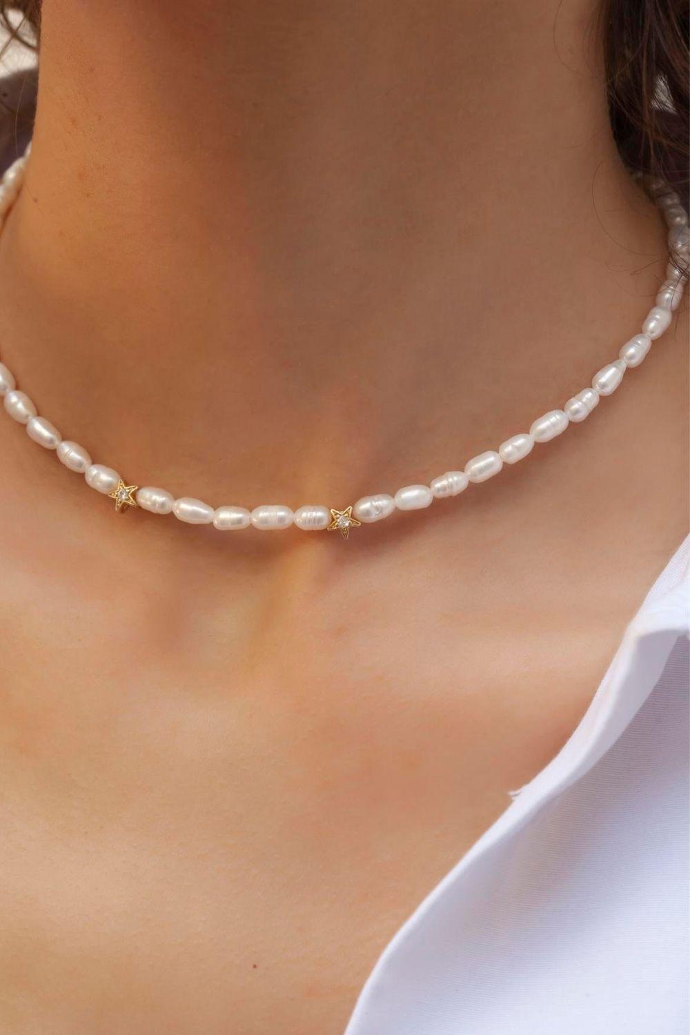 Linya Jewellery-Rometta Yıldızlı İnci Kolye-Kolye-3-roqelvaxirum.shop