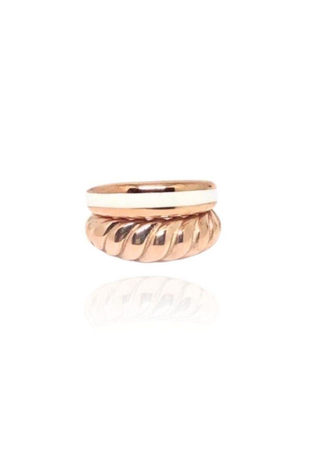Linya Jewellery-Rosa Beyaz Mineli Yüzük Rose Gold-Yüzük-2-roqelvaxirum.shop