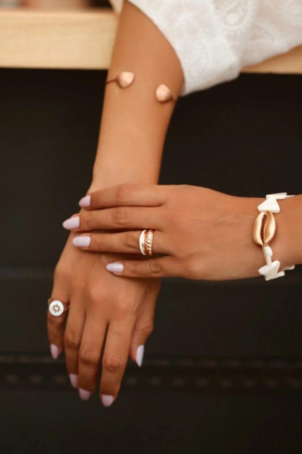 Linya Jewellery-Rosa Beyaz Mineli Yüzük Rose Gold-Yüzük-3-roqelvaxirum.shop