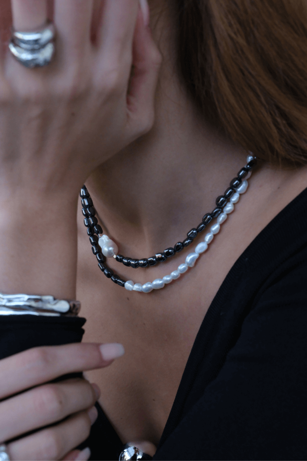 Linya Jewellery-Tagma Hematit Barok İncili Kolye-Kolye-2-roqelvaxirum.shop