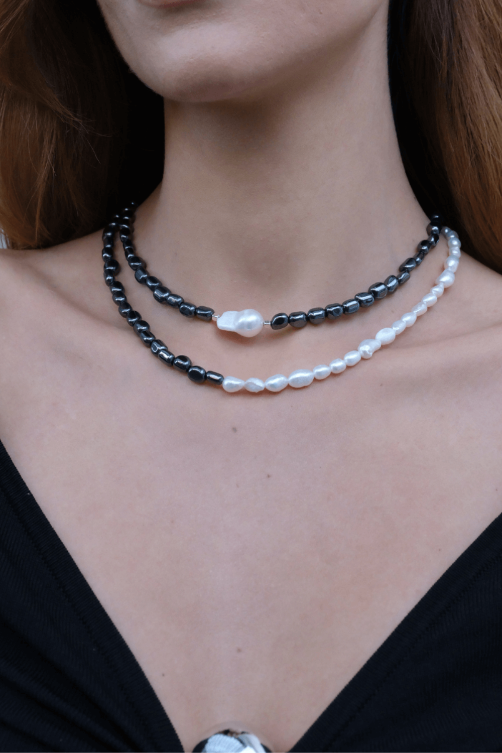 Linya Jewellery-Tagma Hematit Barok İncili Kolye-Kolye-3-roqelvaxirum.shop