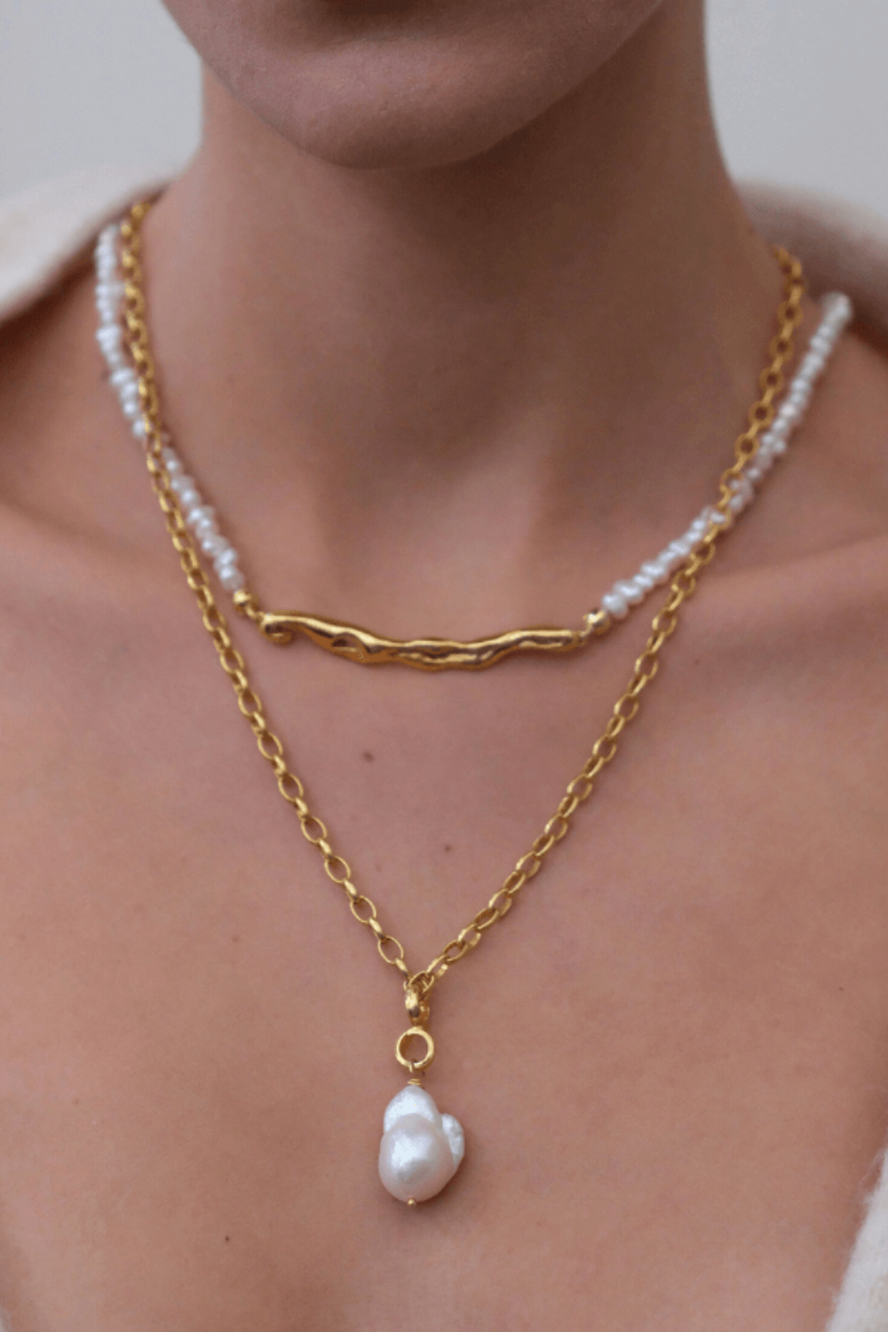 Linya Jewellery-Tapy Barok İnci Kalın Zincir Kolye-Kolye-2-roqelvaxirum.shop