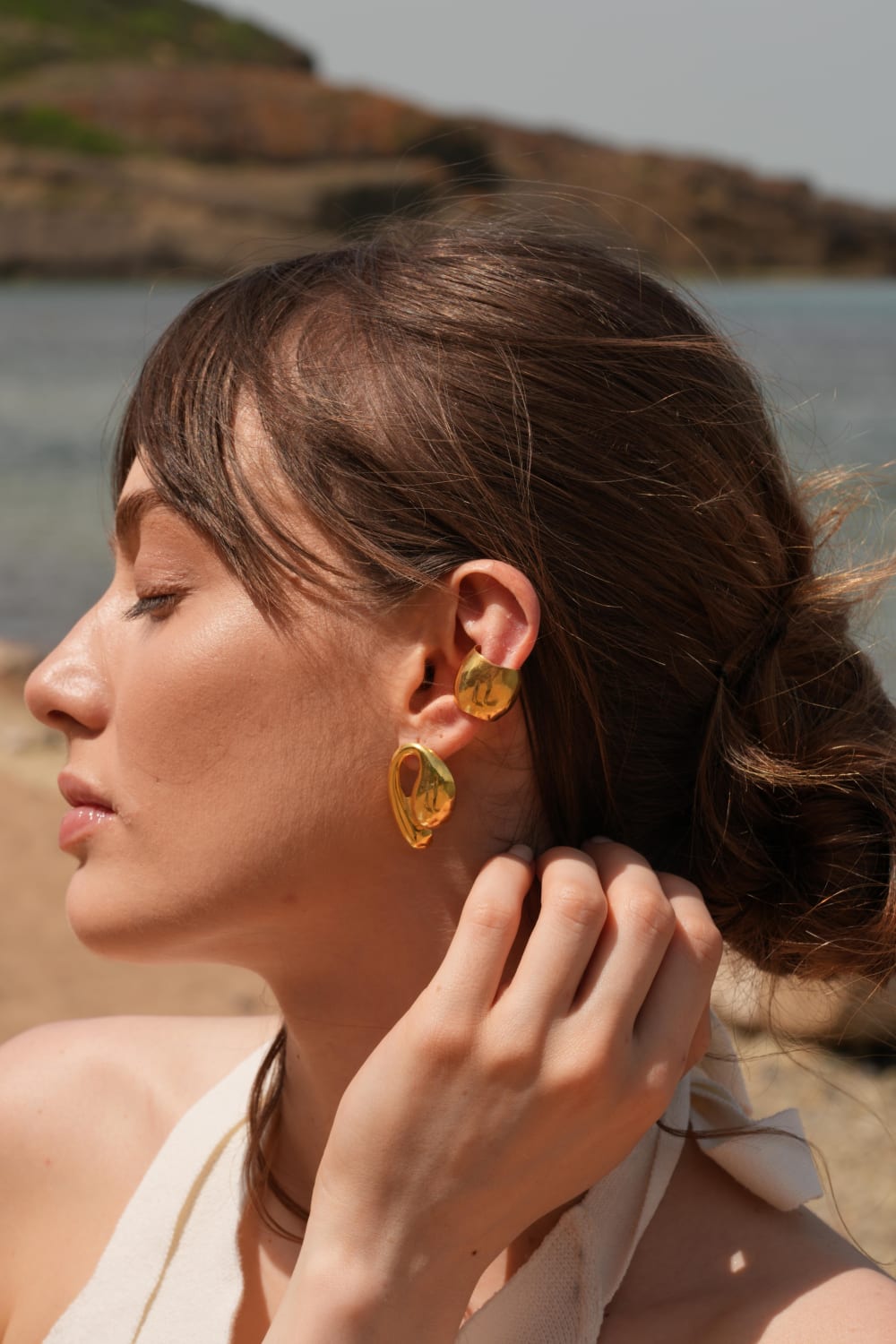 Linya Jewellery-Tina Büyük Midye Küpe-Küpe-4-roqelvaxirum.shop