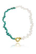 Linya Jewellery-Turkuaz Taşlı İnci Kolye-Kolye-1-roqelvaxirum.shop