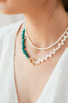 Linya Jewellery-Turkuaz Taşlı İnci Kolye-Kolye-2-roqelvaxirum.shop