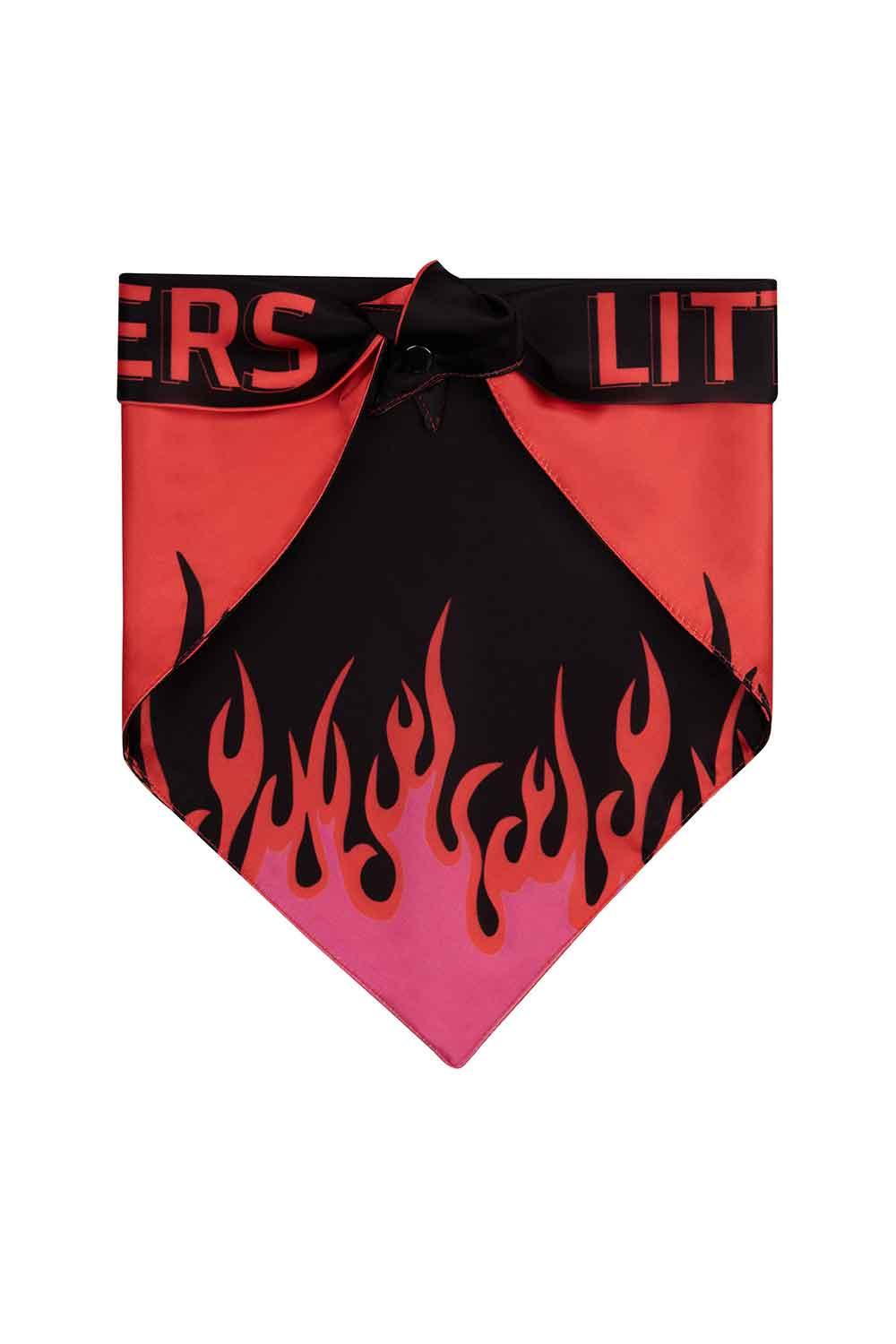 Little Monsters-LM Black Fire Bandana-Köpek-4-roqelvaxirum.shop