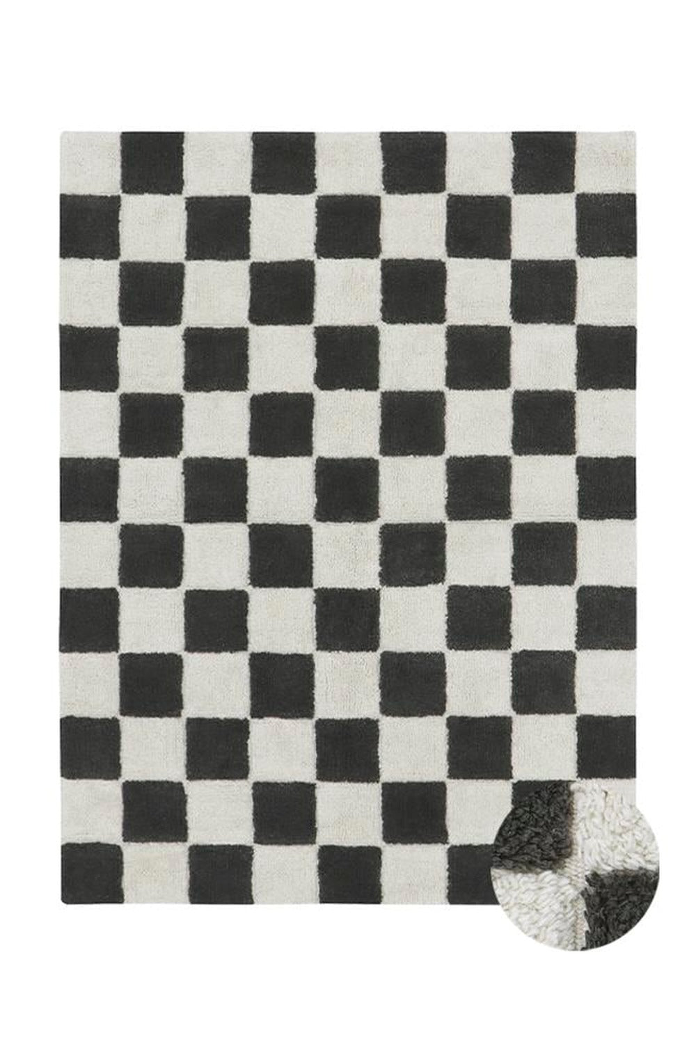 Lorena Canals Çocuk Odası Halısı, Kitchen Tiles Dark Grey Xs