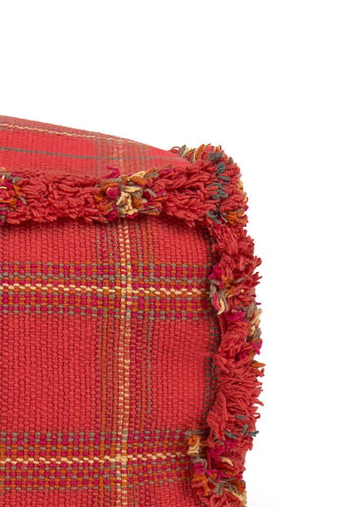 Lorena Canals Çocuk Odası Pufu, Tartan Mapple Red