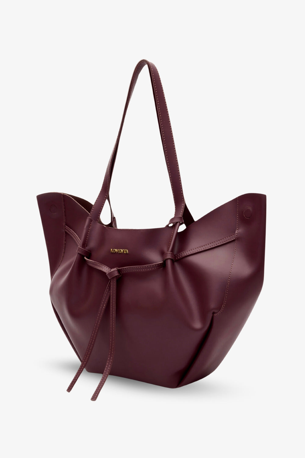 Loventa-Large Tote Bag Bordo Niesha-Omuz Çantası-2-roqelvaxirum.shop