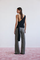 Lucentie-Lune Stri̇ped Deni̇m-Kot Pantolon-2-roqelvaxirum.shop