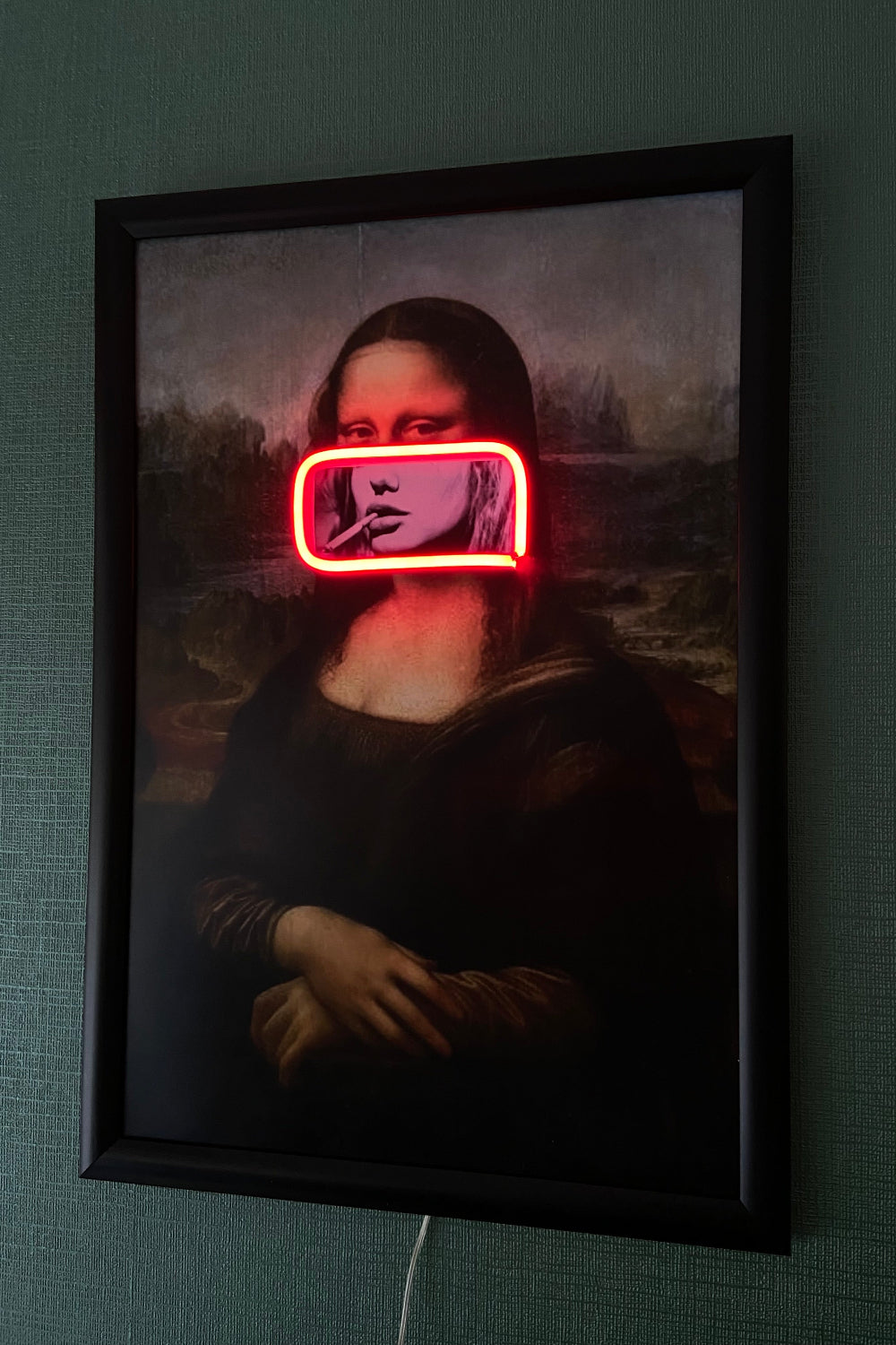 Lujolab.-İkonik Sanat: Mona Lisa Neon Duvar Posteri-Tablo-2-roqelvaxirum.shop