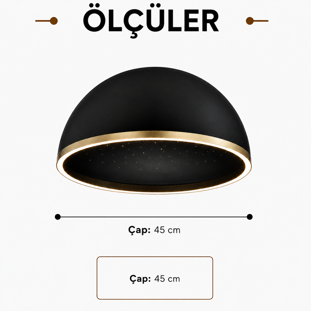 Lumiana-Riosa Plafonyer Düz - 45 Cm-Avize-3-roqelvaxirum.shop