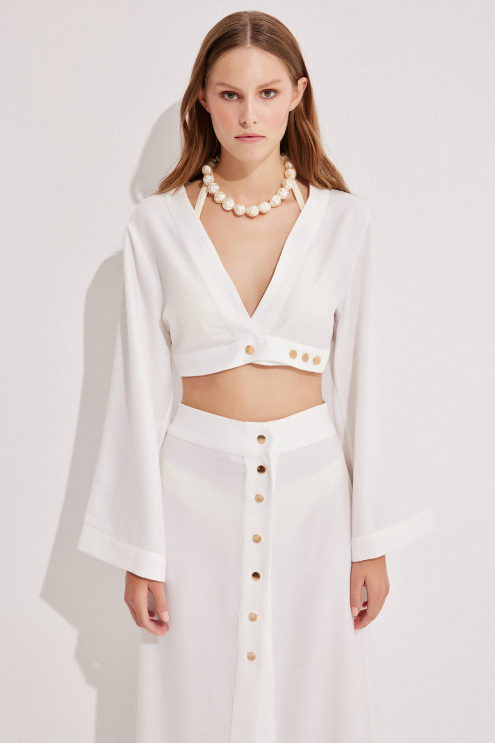 Luna Capsula-Monaco Keten Crop Etek Takım-Alt - Üst Takım-1-roqelvaxirum.shop