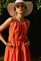 Lunaire Studio-Chery Brandy Rose - Turuncu Mİni Elbise-Elbise-1-roqelvaxirum.shop