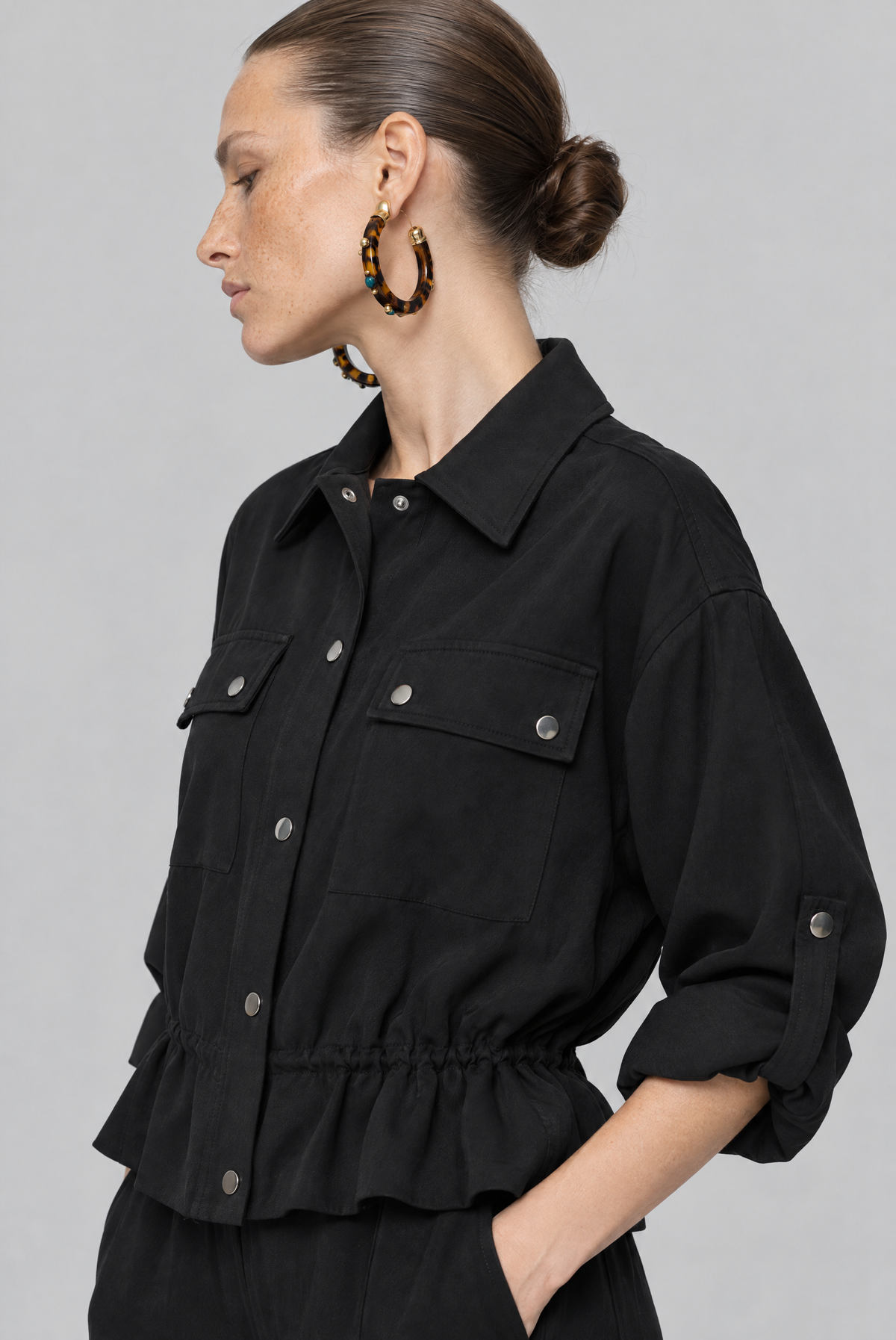 Anais Tencel Ceket Siyah