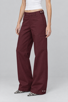 Lora Geniş Paça Pantolon Bordo