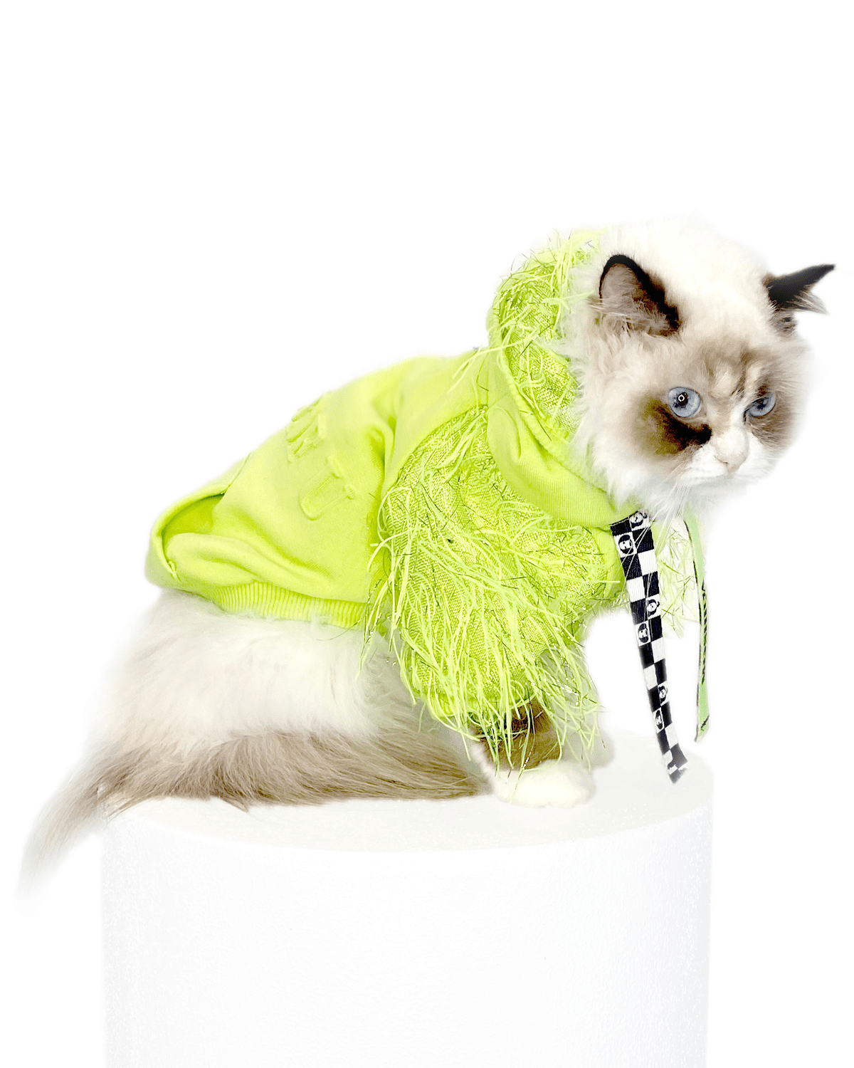 I Woof U Green Cat Hoodie