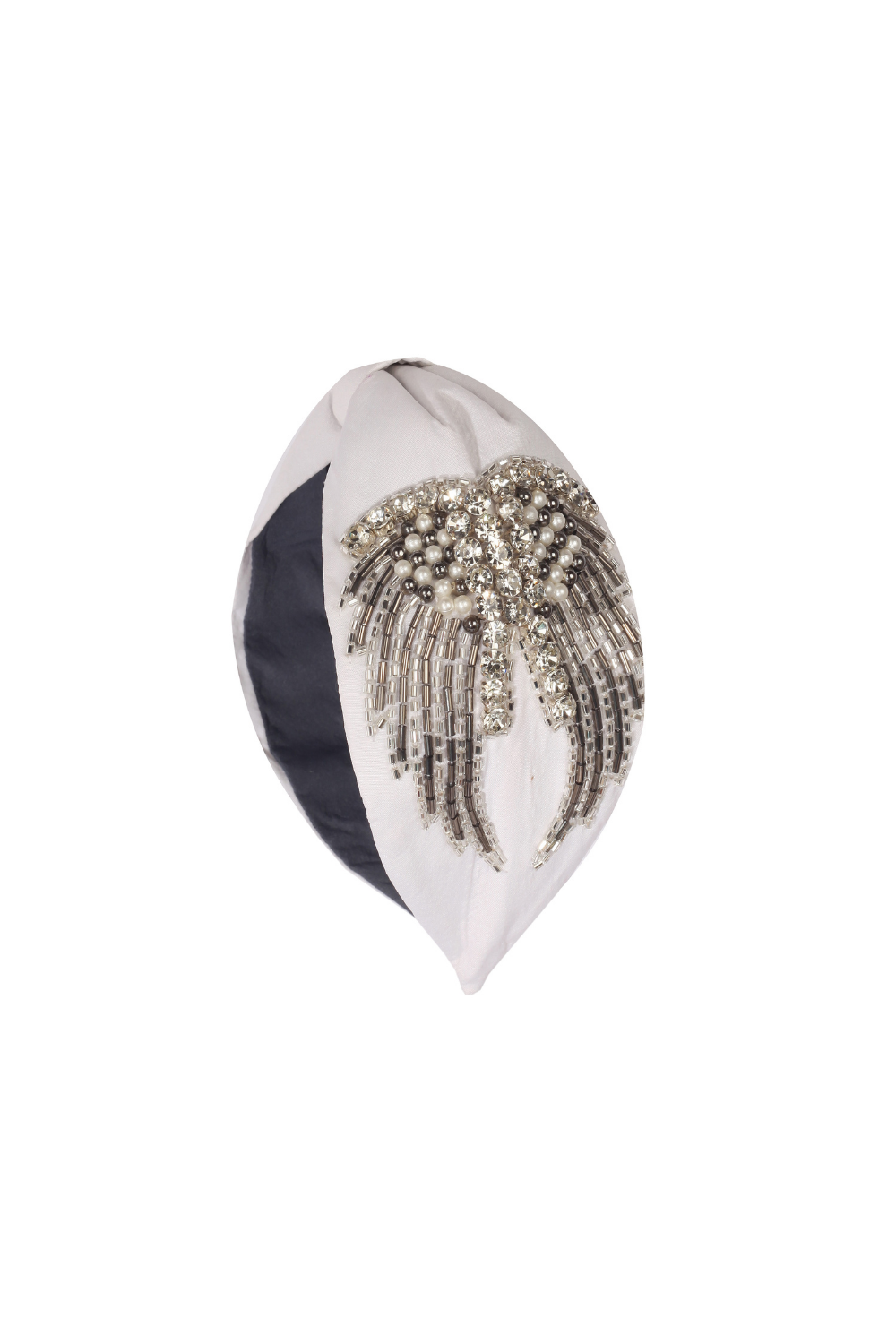 Maisha's-Angel İ̇pek Kumaş Üzerine Özel Tasarım İşlemeli Taç-Saç Aksesuarı-2-roqelvaxirum.shop